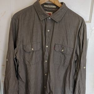 Levi's Gray Button Up